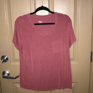 mauve pocket tee